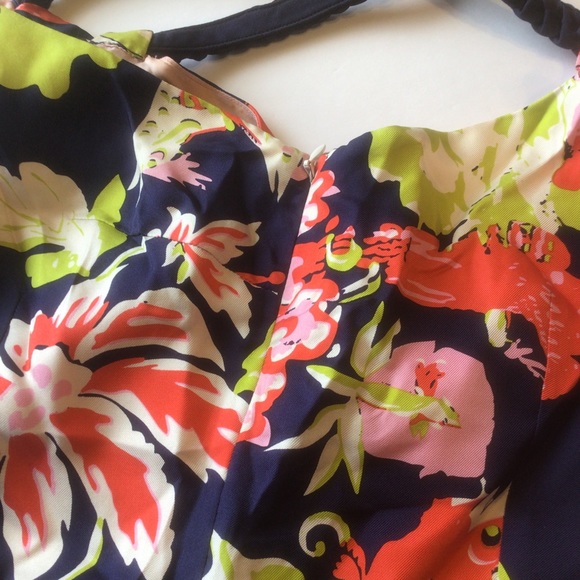 CK BRADLEY FLORAL PRINT SILK HALTER DRESS SIZE 6 - Picture 14 of 16